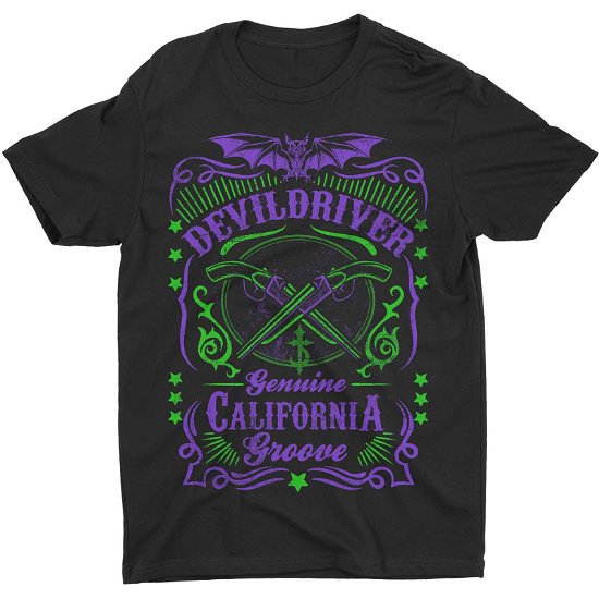 DevilDriver Unisex T-Shirt: Cross Guns - DevilDriver - Koopwaar -  - 5056187765138 - 
