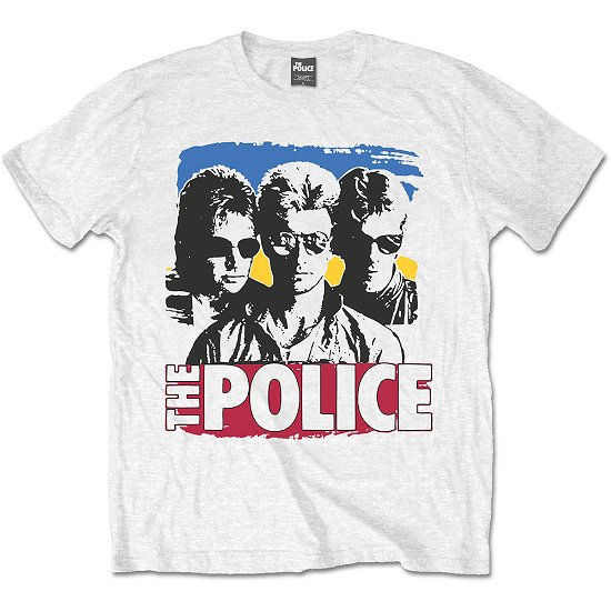 The Police Unisex T-Shirt: Band Photo Sunglasses - Police - The - Koopwaar -  - 5056368609138 - 