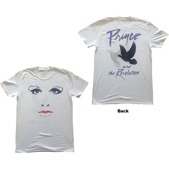 Cover for Prince · Prince Unisex T-Shirt: Faces &amp; Doves (Back Print) (T-shirt) [size XL] [White - Unisex edition]