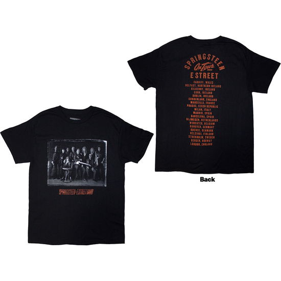 Bruce Springsteen Unisex T-Shirt: Tour '24 E-Street Photo (Black) (Back Print & Ex-Tour) - Bruce Springsteen - Merchandise -  - 5056821090138 - December 12, 2024