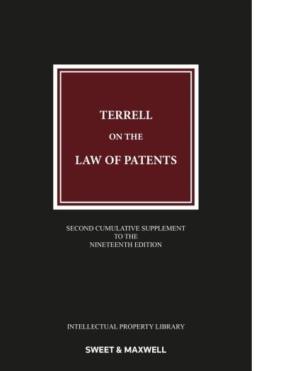 Cover for QC, Douglas Campbell, · Terrell on the Law of Patents (Taschenbuch) (2022)