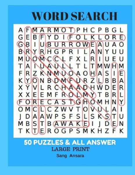 Cover for Sang Ansara · Word Search 50 Puzzles &amp; All Answer Large Print (Paperback Book) (2017)