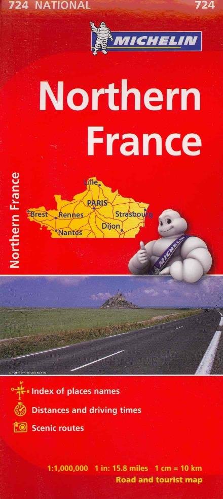 Northern France - Michelin National Map 724 - Michelin - Livros - Michelin Editions des Voyages - 9782067171138 - 23 de novembro de 2023