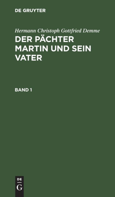 Cover for Hermann Christoph Gottfried Demme (N/A) (1901)