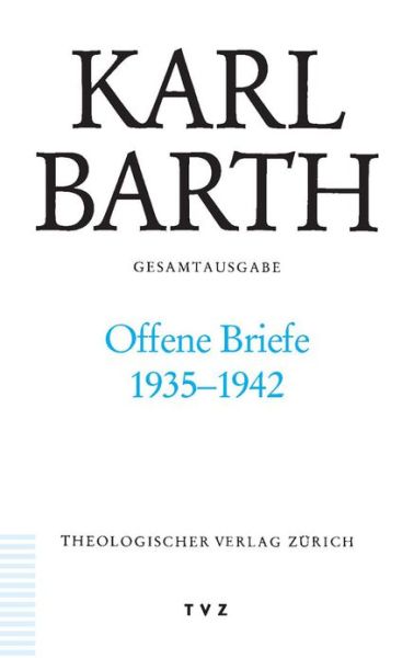 Cover for Karl Barth · Offene Briefe, 1935-1942 (Book) (2001)