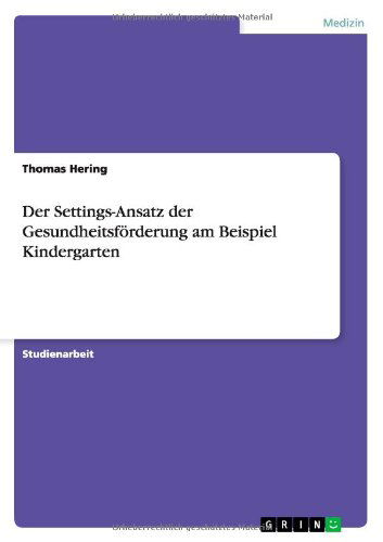 Cover for Hering · Der Settings-Ansatz der Gesundhe (Book) [German edition] (2013)