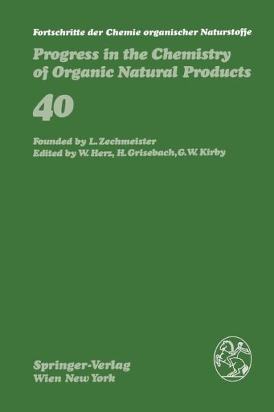 Cover for P a Cadby · Fortschritte der Chemie organischer Naturstoffe / Progress in the Chemistry of Organic Natural Products - Fortschritte der Chemie organischer Naturstoffe   Progress in the Chemistry of Organic Natural Products (Paperback Bog) [Softcover reprint of the original 1st ed. 1981 edition] (2012)