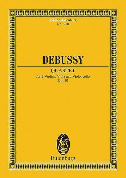 Cover for Claude Debussy · String Quartet G Minor Op 10 (Taschenbuch) (1983)
