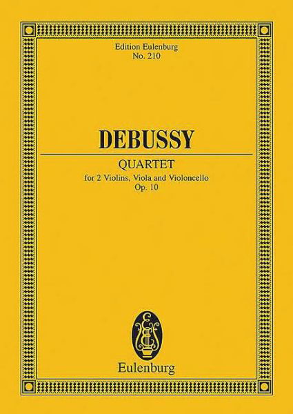 Cover for Claude Debussy · String Quartet G Minor Op 10 (Paperback Bog) (1983)