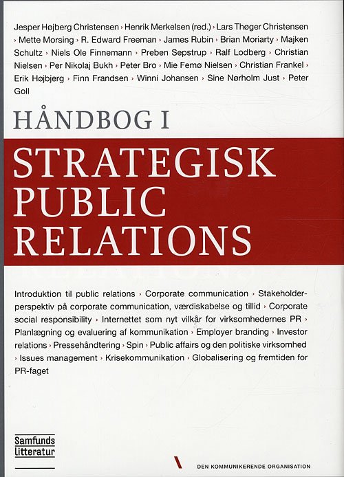 Cover for Henrik Merkelsen (red.) · Håndbog i strategisk public relations (Poketbok) [1:a utgåva] (2009)