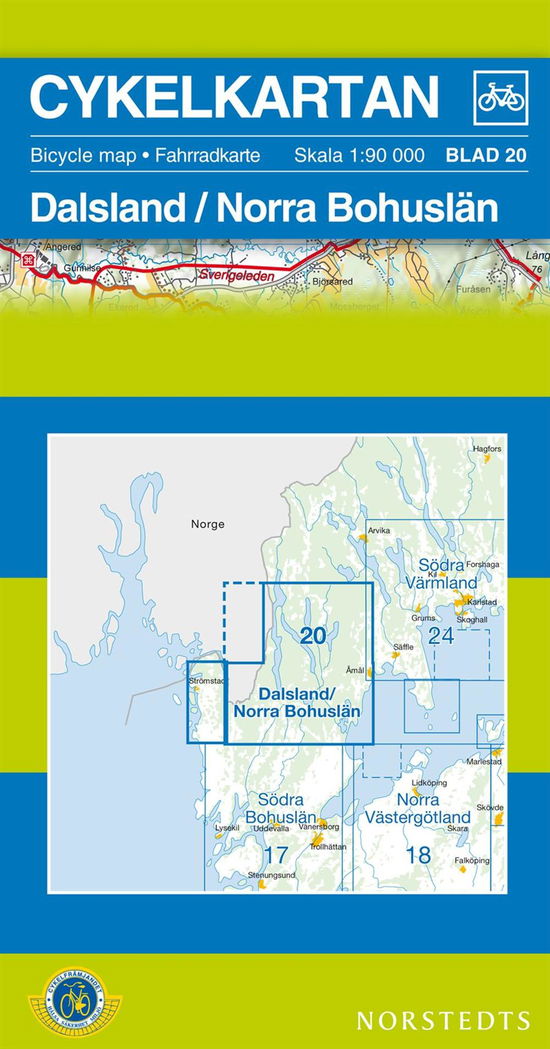 Cover for Norstedts · Cykelkartan: Dalsland / Norra Bohuslän (Hardcover bog) (2012)