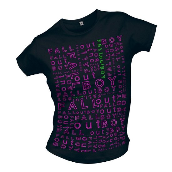 Bravado Fall out Boy - Repeat 0915213 Damen Shirts/ T-shirts, Gr. 38/40 , Schwarz - Fall out Boy - Fanituote - Universal - 5023209152139 - perjantai 12. joulukuuta 2008