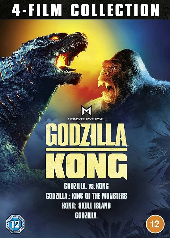 Cover for Godzilla 4film Collection DVD · Godzilla and Kong (4 Film) Movie Collection (DVD) (2021)
