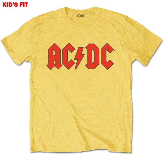 Cover for AC/DC · AC/DC Kids T-Shirt: Logo (3-4 Years) (T-shirt) [size 3-4yrs] [Yellow - Kids edition]