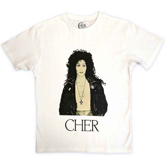 Cher Unisex T-Shirt: Leather Jacket - Cher - Koopwaar -  - 5056561087139 - 