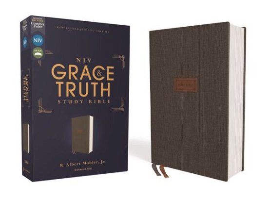 Cover for Zondervan Zondervan · NIV, The Grace and Truth Study Bible (Trustworthy and Practical Insights), Cloth over Board, Gray, Red Letter, Comfort Print (Hardcover Book) (2021)