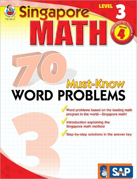 Cover for Frank Schaffer Publications · Singapore Math 70 Must-know Word Problems, Level 3 Grade 4 (Paperback Book) (2009)