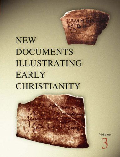 Cover for Llewelyn · New Documents Illustrating Early Christianity: A Review of Greek Inscriptions and Papyri Published in 1978 (Paperback Bog) [Volume I edition] (1997)