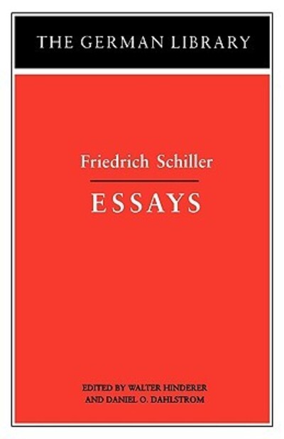 Cover for Friedrich Schiller · Essays: Friedrich Schiller - German Library (Paperback Book) (1993)