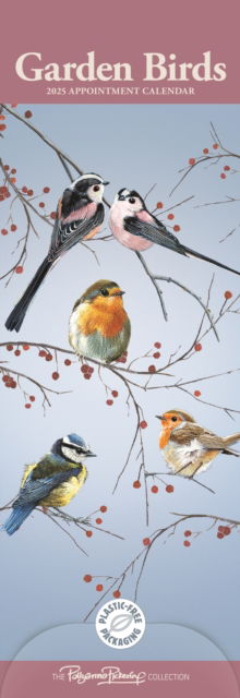 Garden Birds by Pollyanna Pickering Slim Calendar 2025 - Carousel Calendars - Książki - Carousel Calendars - 9781529844139 - 23 sierpnia 2024