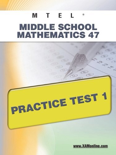 Cover for Sharon Wynne · Mtel Middle School Mathematics 47 Practice Test 1 (Paperback Book) (2011)