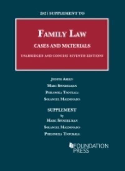 Cover for Judith C. Areen · 2021 Supplement to Family Law, Cases and Materials, Unabridged and Concise - University Casebook Series (Pocketbok) [7 Revised edition] (2021)