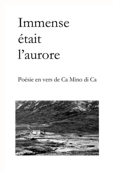 Cover for Ca Mino Di Ca · Immense etait l'aurore: Poesie en vers de Ca Mino Di Ca (Pocketbok) (2019)