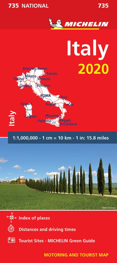 Cover for Michelin · Michelin National Maps: Italy 2020, Michelin National Map 735 (Gebundenes Buch) (2020)