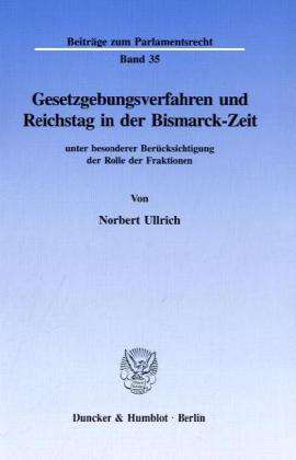 Cover for Ullrich · Gesetzgebungsverfahren und Reic (Book) (1996)