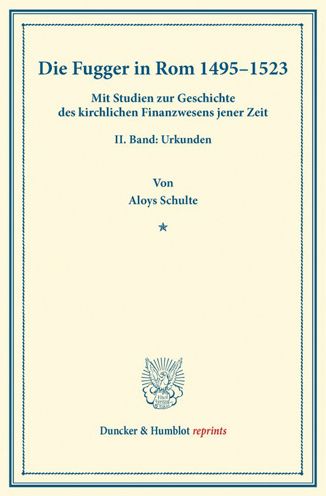 Cover for Schulte · Die Fugger in Rom 1495 1523. (Book) (2014)