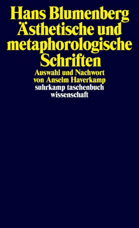 Cover for Hans Blumenberg · Suhrk.tb.wi.1513 Blumenberg.Ã„sthet. (Book)