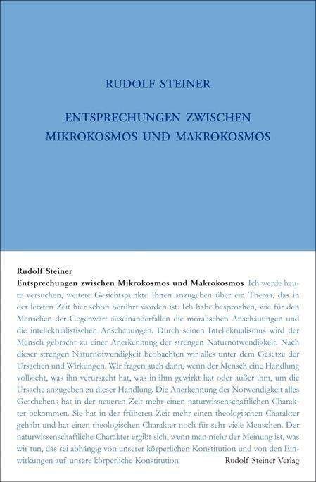 Cover for Steiner · Entsprechungen zwischen Mikroko (Bog)