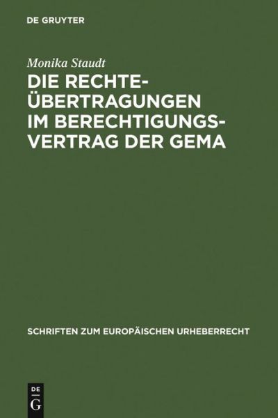Cover for M. Staudt · Rechteübertragungen i.Berecht (Book) [German edition] (2006)