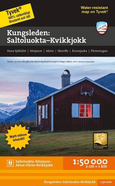 Cover for Kungsleden: Saltaluokta - Kvikkjokk Hiking Map: 1:50 000 (Map) (2025)