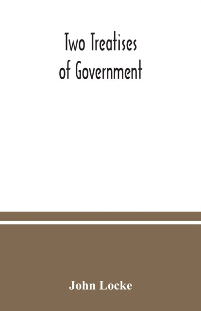 Cover for John Locke · Two treatises of government (Paperback Bog) (2020)