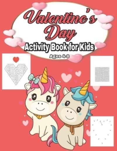 Cover for Elm Activity Adam · Valentine's Day Activity Book for Kids Ages 4-8 (Paperback Bog) (2021)
