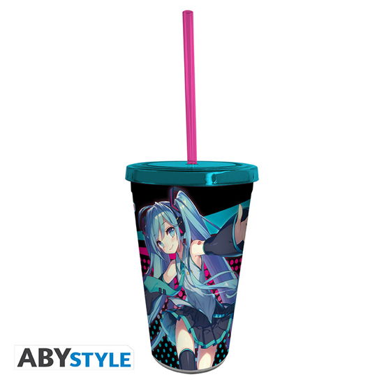 Cover for Hatsune Miku · HATSUNE MIKU - Tumbler with straw - 470ml - Hatsun (Toys)