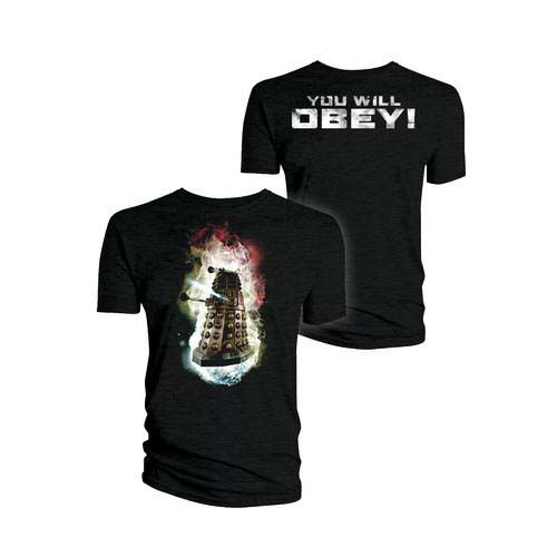 Cover for Doctor Who · Doctor Who Unisex Tee: Dalek You Will Obey! (Small Only) (TØJ) [Black - Unisex edition]