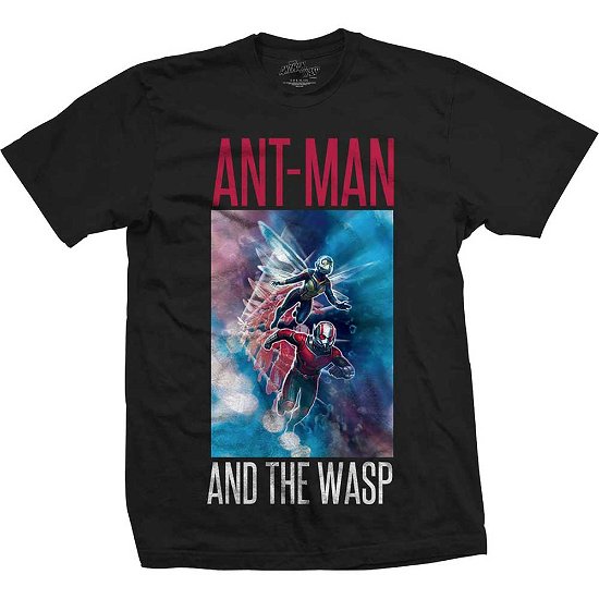 Cover for Marvel Comics · Marvel Comics Unisex T-Shirt: Ant Man &amp; The Wasp Action Block (CLOTHES) [size S] [Black - Unisex edition]