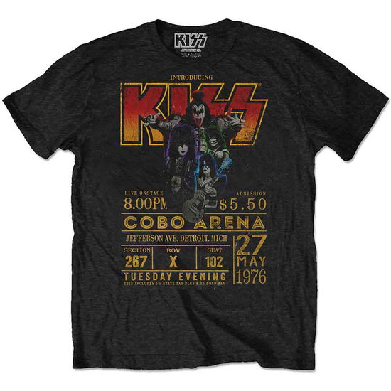 KISS Unisex T-Shirt: Cobo Arena '76 (Eco-Friendly) - Kiss - Marchandise -  - 5056368659140 - 31 janvier 2021