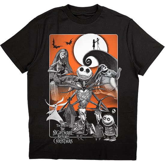 The Nightmare Before Christmas Unisex T-Shirt: Orange Moon - Nightmare Before Christmas - The - Merchandise -  - 5056368675140 - 