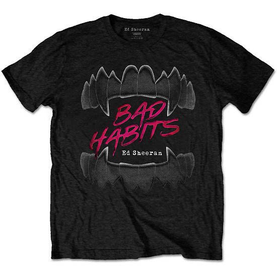 Ed Sheeran Unisex T-Shirt: Bad Habits - Ed Sheeran - Fanituote -  - 5056368691140 - 