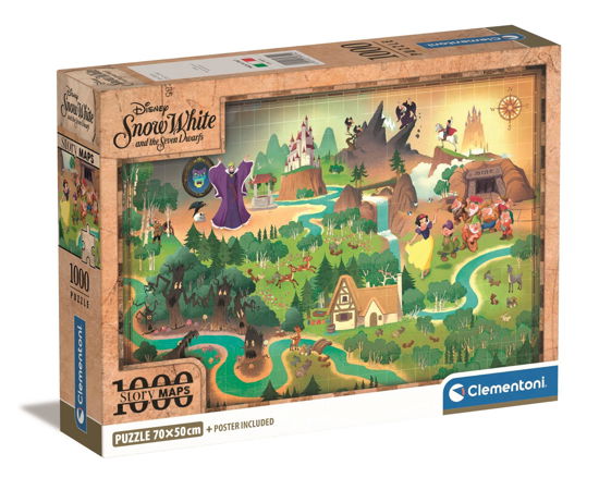 Puslespil HQC Disney Story Maps - Snow White, 1000 brikker - Clementoni - Jeu de société -  - 8005125398140 - 25 janvier 2024