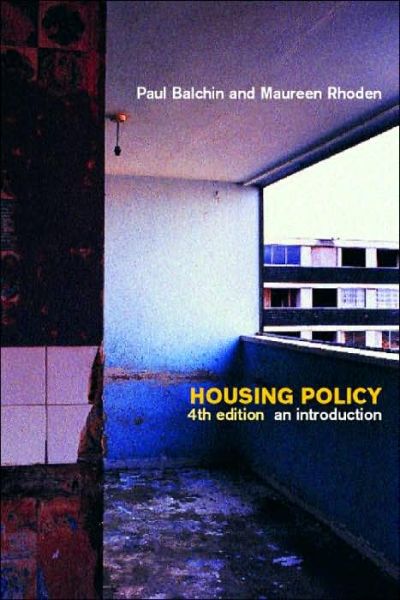 Cover for Balchin, Paul (University of Greenwich, UK) · Housing Policy: An Introduction (Paperback Book) (2002)