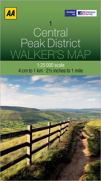 Cover for AA Publishing · Central Peak District - Walker's Map (Map) (2012)