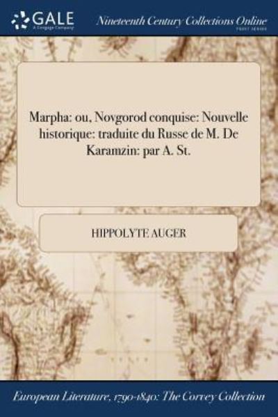 Cover for Hippolyte Auger · Marpha (Paperback Book) (2017)