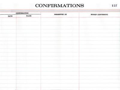 Cover for Church Publishing · Register of Confirmation / Receptions #37 (Hardcover Book) (2000)