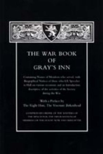 Cover for Gray's Inn · War Book of Gray's Inn (Innbunden bok) (2006)