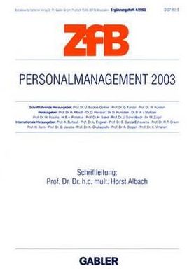 Cover for Personalmanagement 2003 - ZfB Special Issue (Paperback Book) (2003)