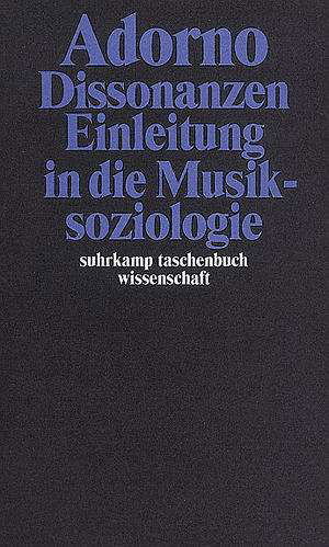 Cover for Theodor W. Adorno · Suhrk.TB.Wi.1714 Adorno.Dissonanzen (Bok)